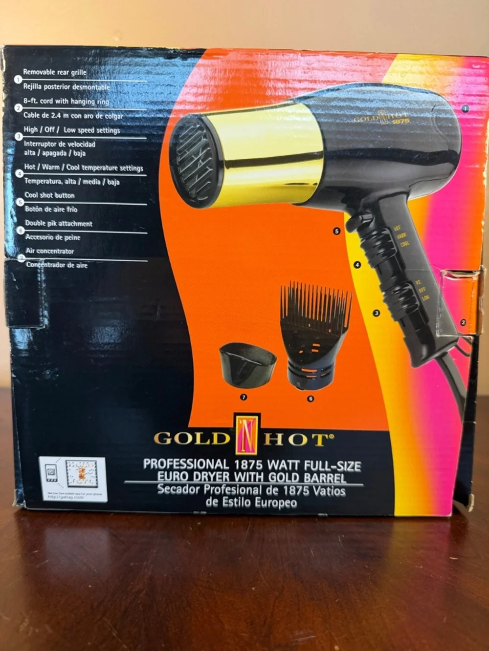 Gold N Hot Professional Hair Dryer - Black & Gold‎
